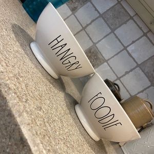 SOLD DO NOT BUY - COPY - Rae Dunn “Hangry” and “Foodie” Ceramic Bowl Set